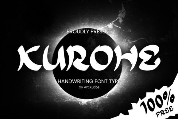 Kurohe Otf – A Bold Font with Japanese Graffiti Style